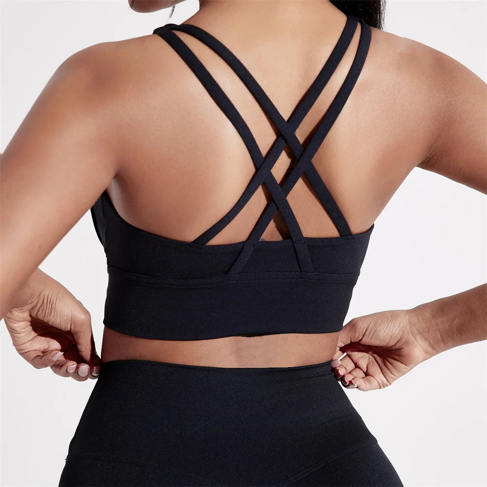 Double-Cross Laced Sports Bra