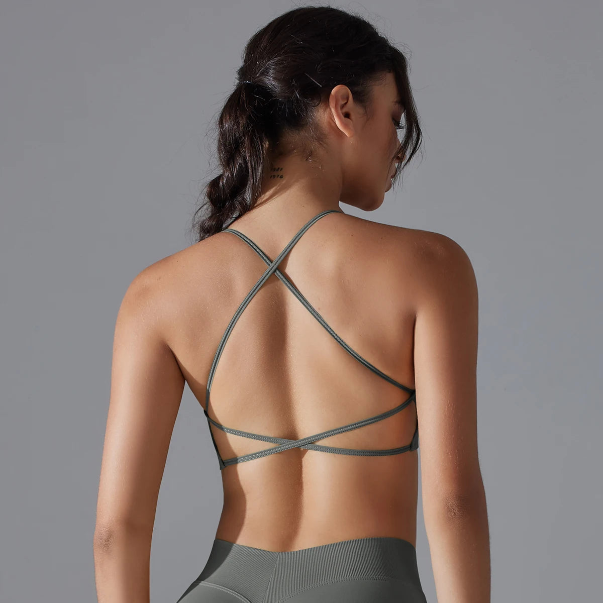 Back Laced Sports Yoga Bra