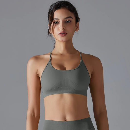 Back Laced Sports Yoga Bra