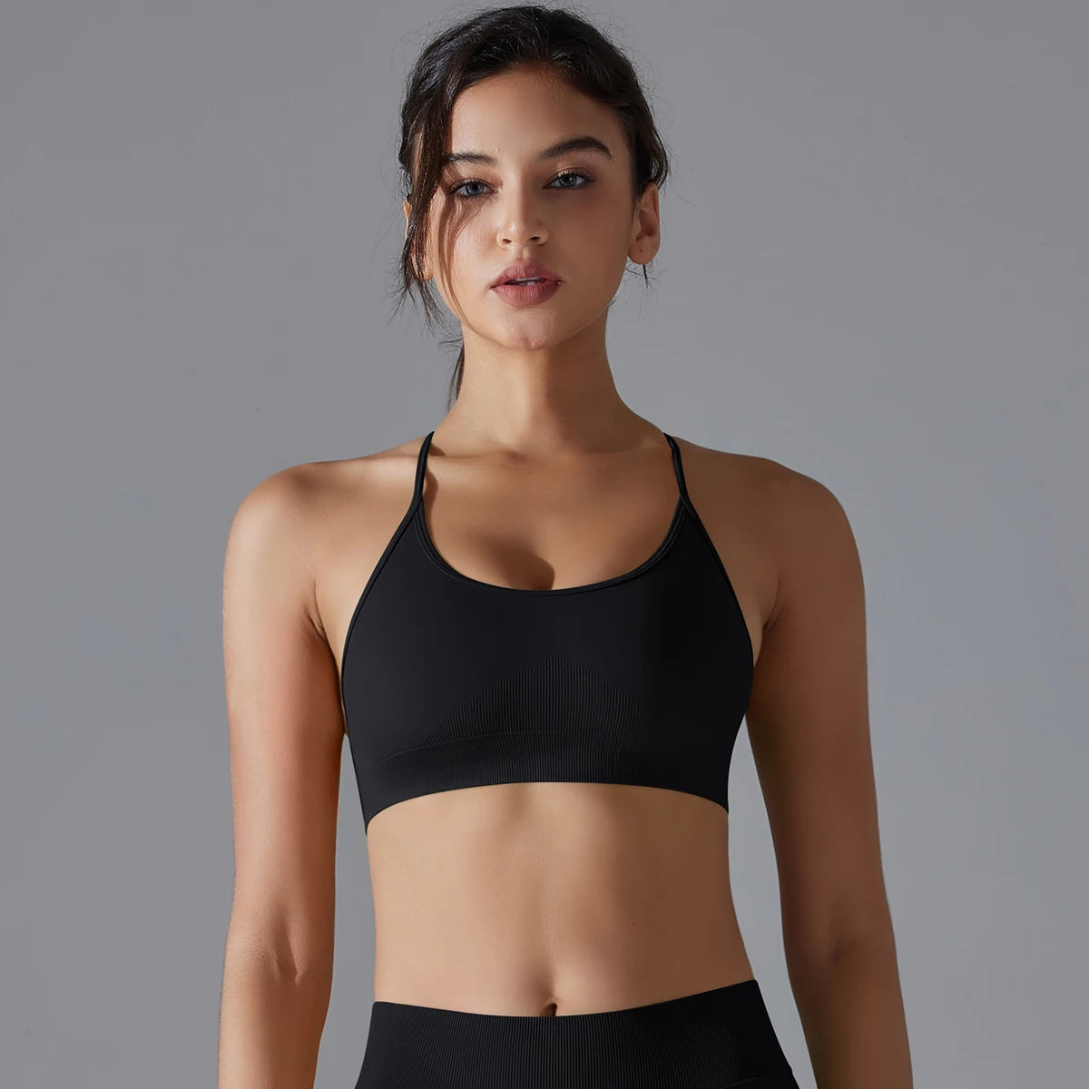 Back Laced Sports Yoga Bra
