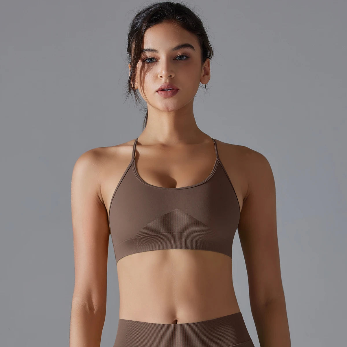 Back Laced Sports Yoga Bra