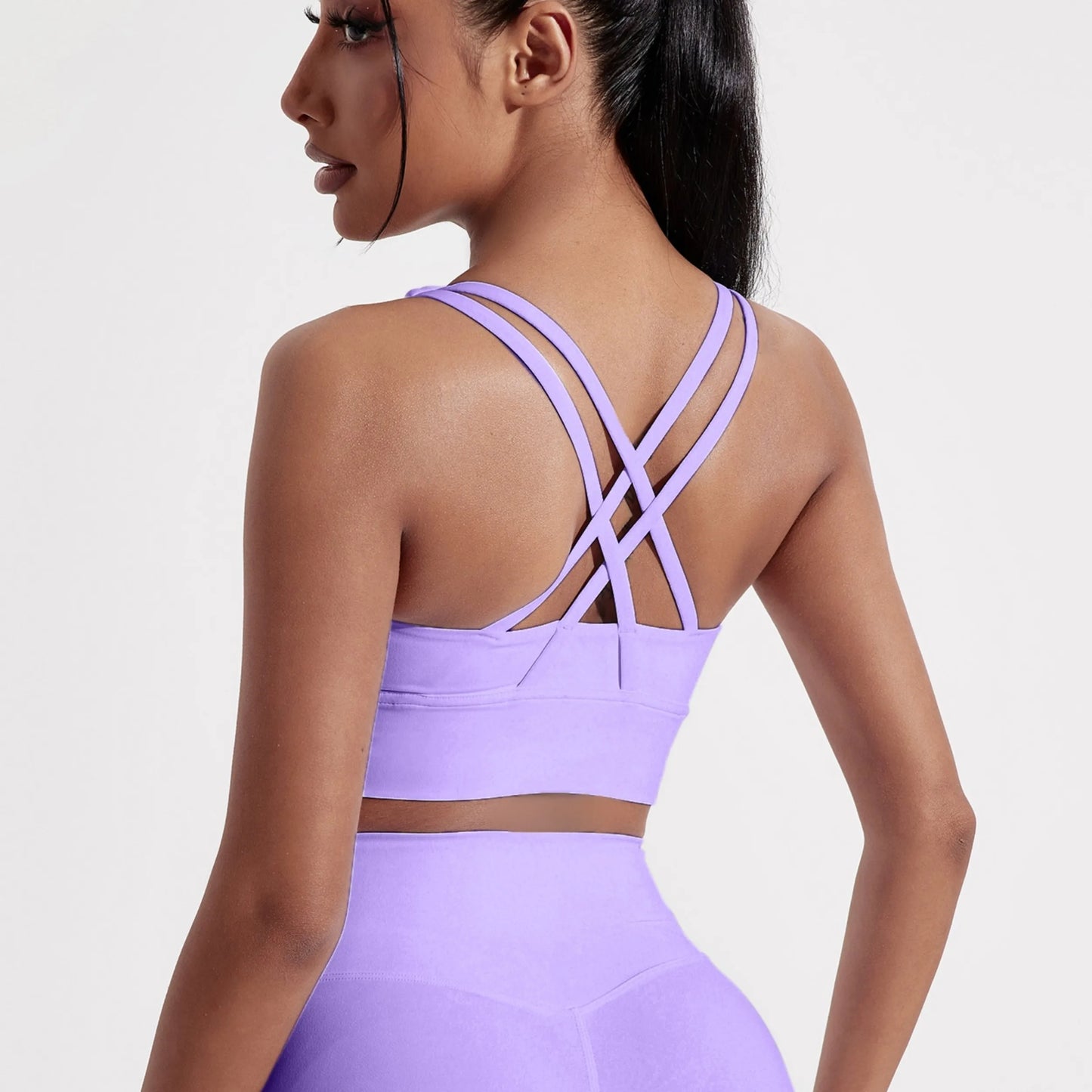 Double-Cross Laced Sports Bra