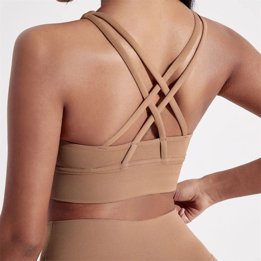 Double-Cross Laced Sports Bra