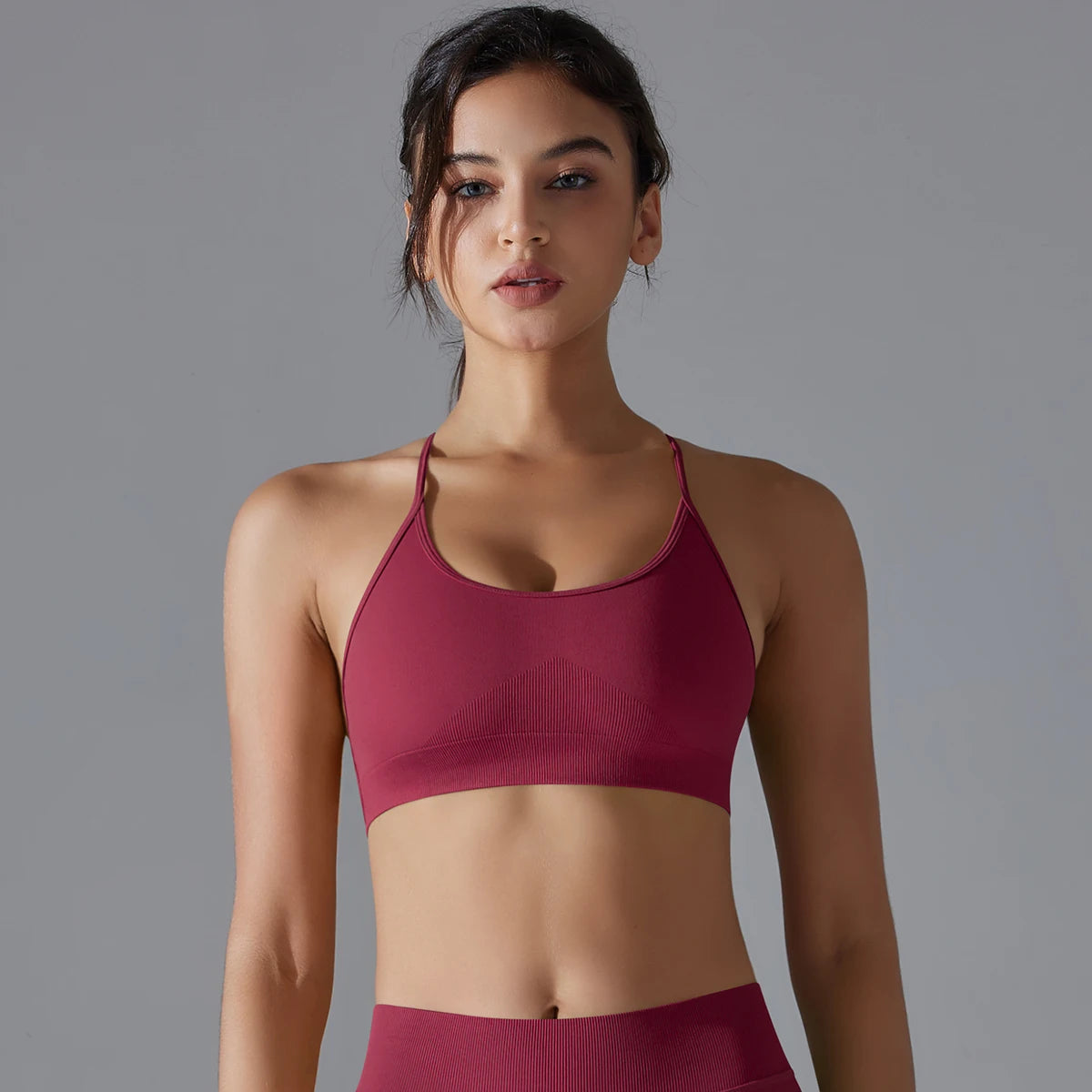Back Laced Sports Yoga Bra