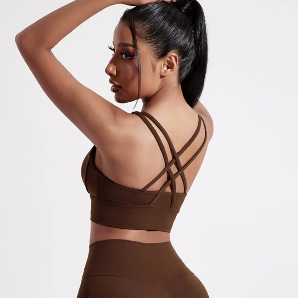 Double-Cross Laced Sports Bra