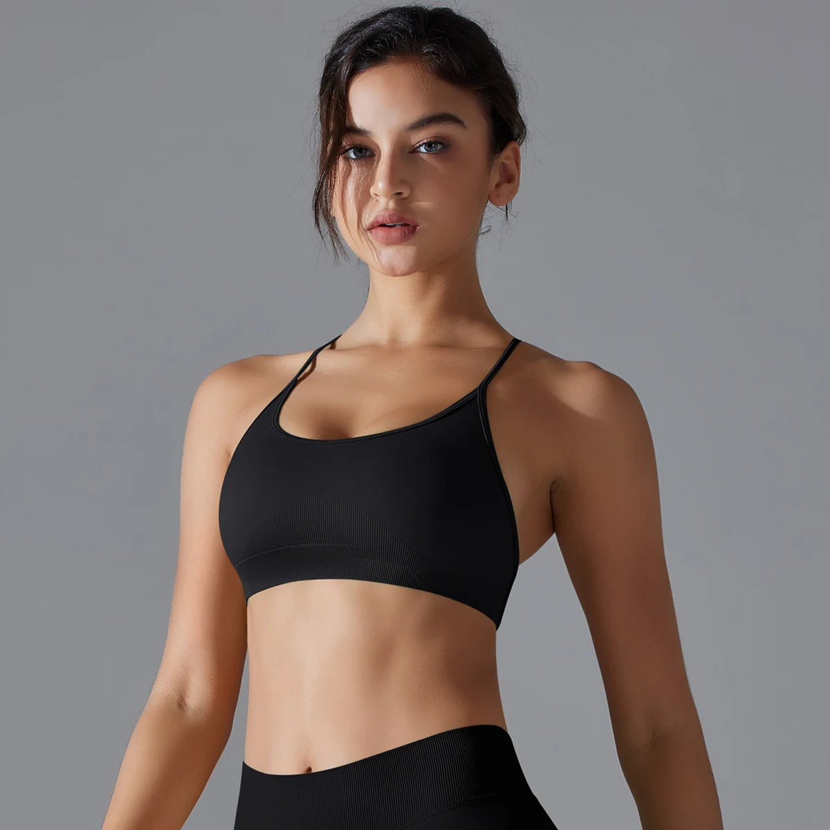 Back Laced Sports Yoga Bra
