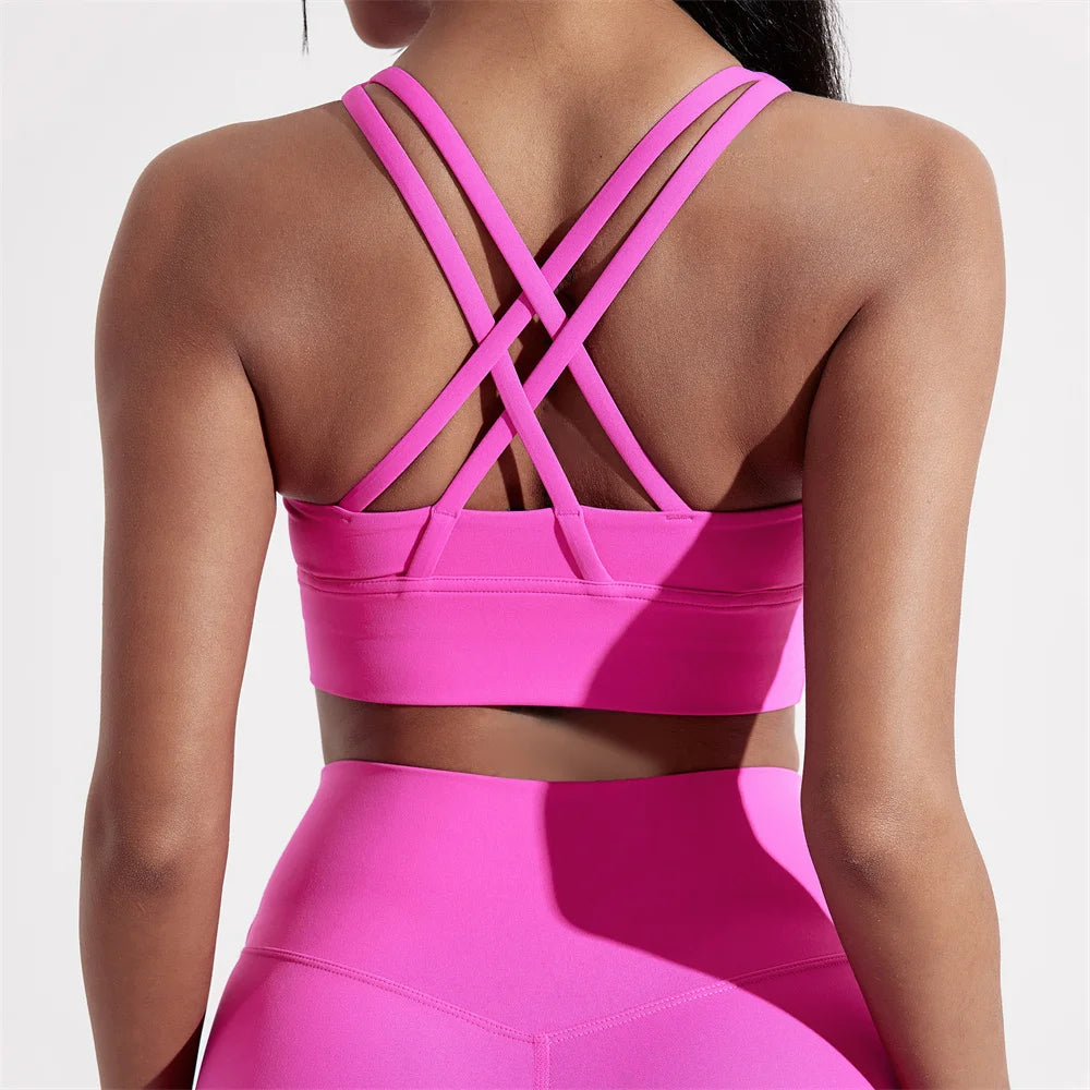 Double-Cross Laced Sports Bra