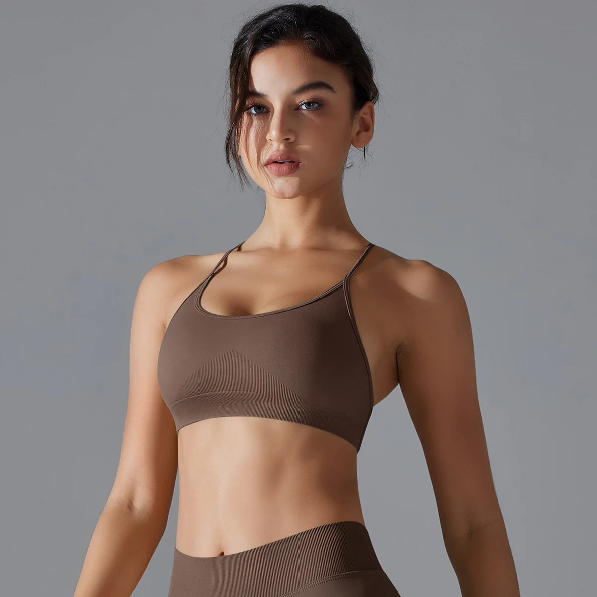 Back Laced Sports Yoga Bra