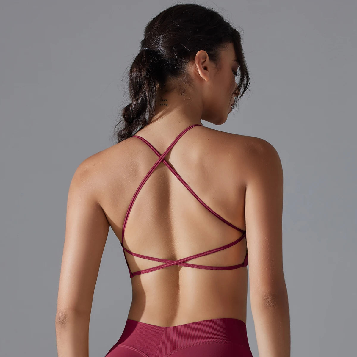 Back Laced Sports Yoga Bra