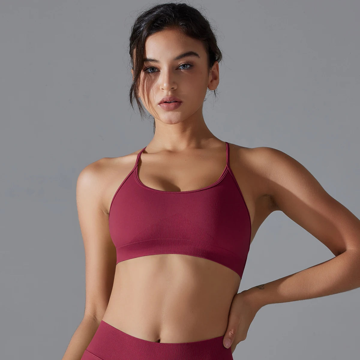 Back Laced Sports Yoga Bra